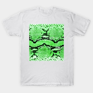 Green Snake Skin Pattern T-Shirt